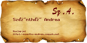 Szánthó Andrea névjegykártya